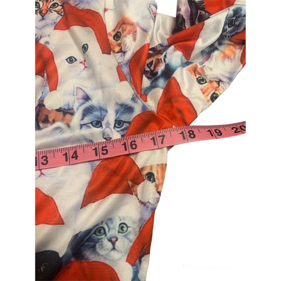 Torary Ugly Faux sweater Christmas Dress Fit And Flare Cats In Hats Sz M - Picture 12 of 13